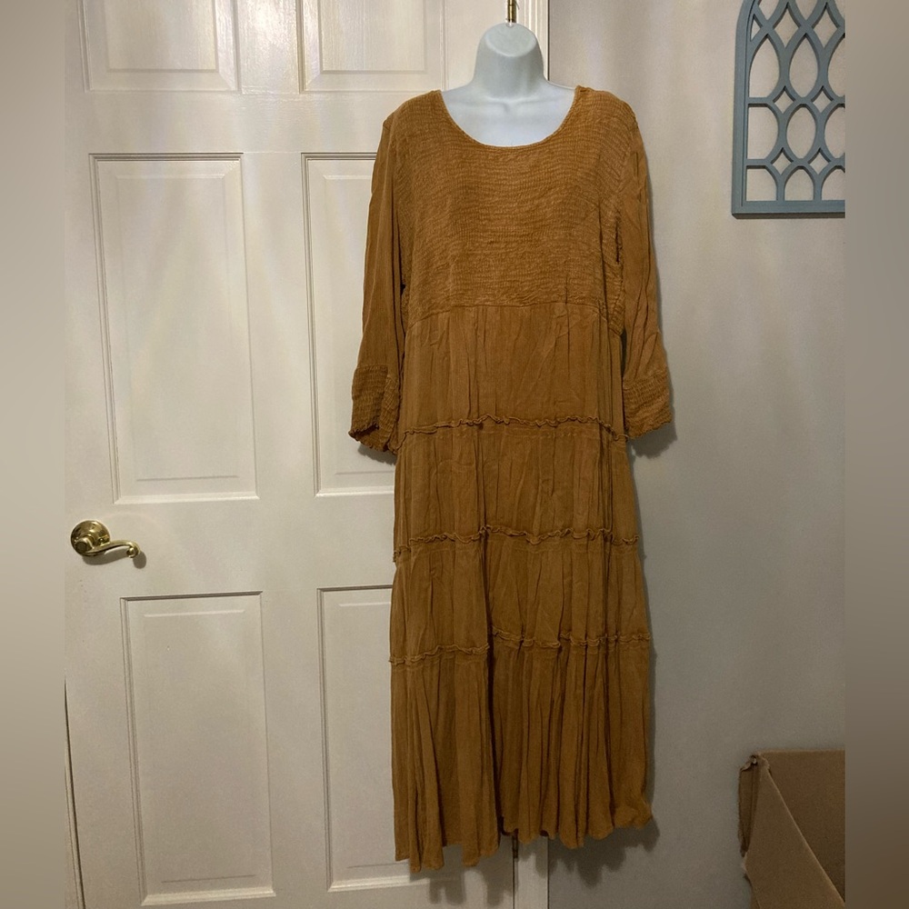 Elegant Tan Women's Dress